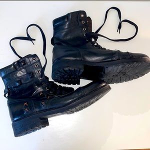 Diesel Italian Leather Boots , stylish, soft black leather. A must have for you!